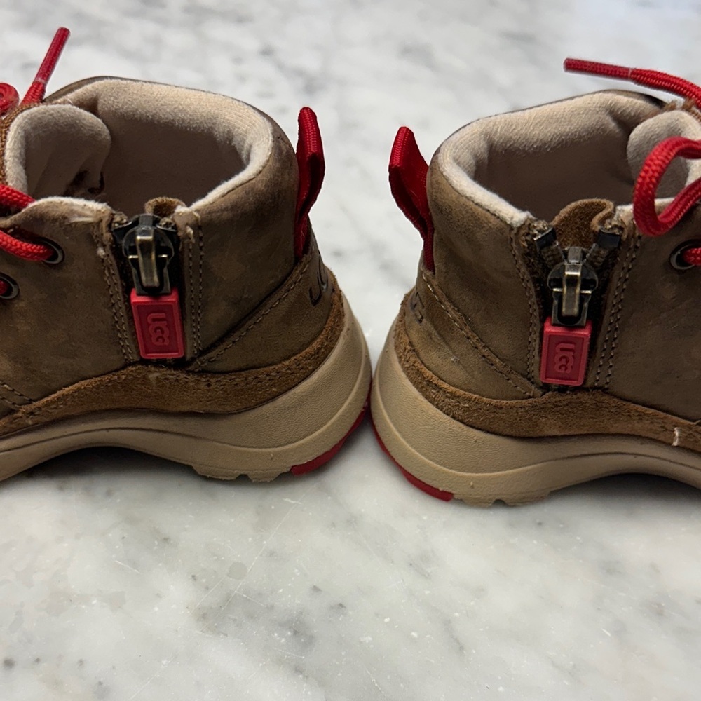Brown Ugg Boots with Red Accents - Picture 7 of 13